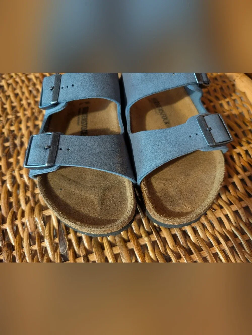 Birkenstock Arizona Slide Sandal Kids 3 - 3.5 Color: Elemental Blue